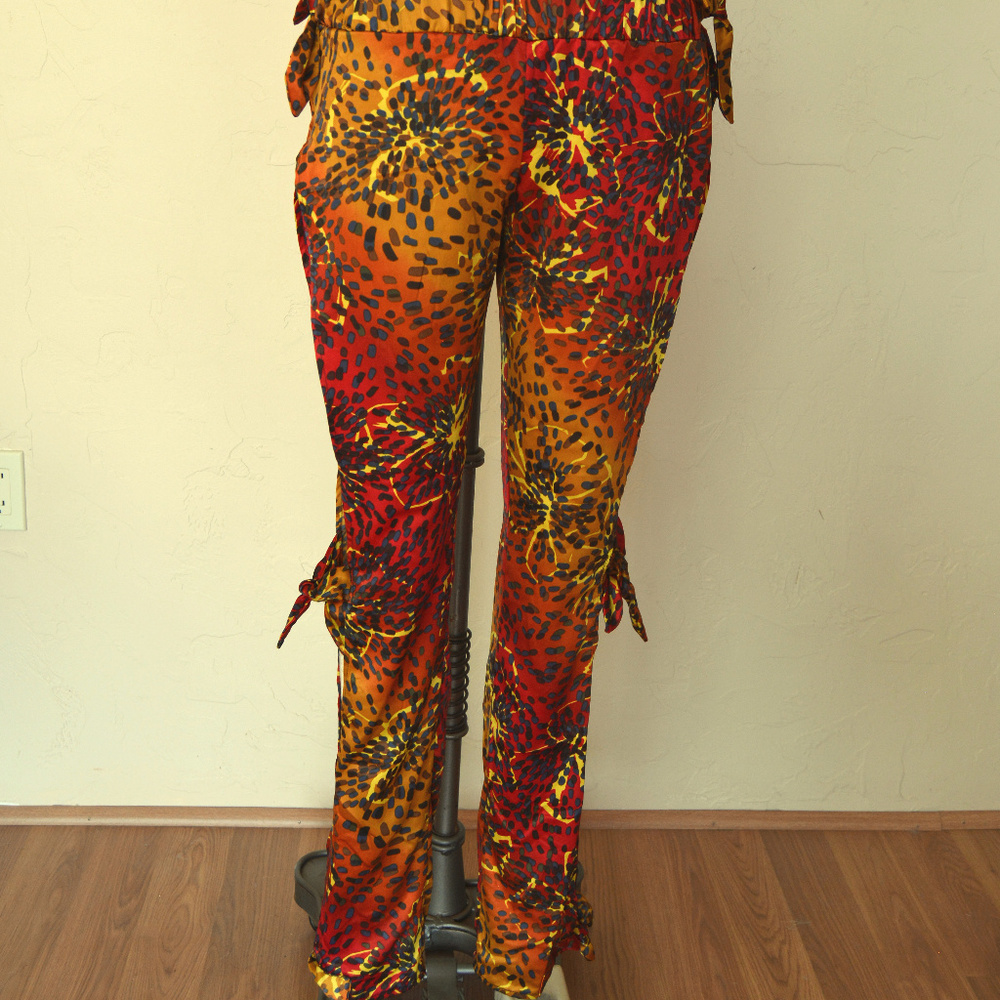 One of a kind,open side, tie swim suit cover-up pants - Picture 1 of 6